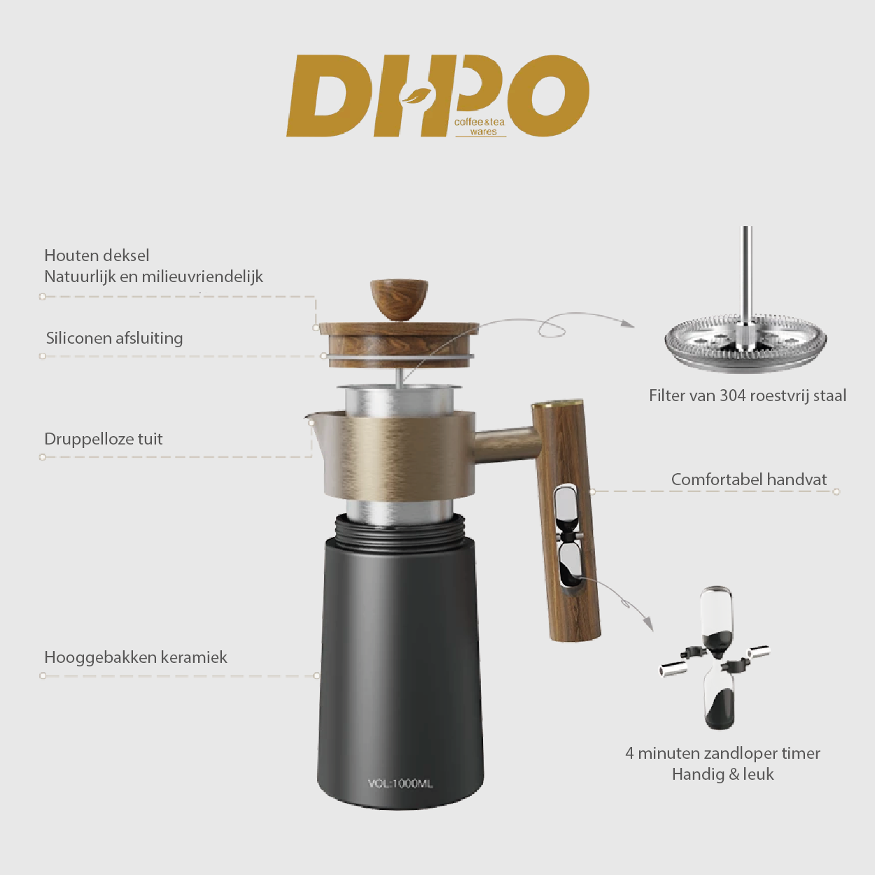 French Press - King Duke 1000ML